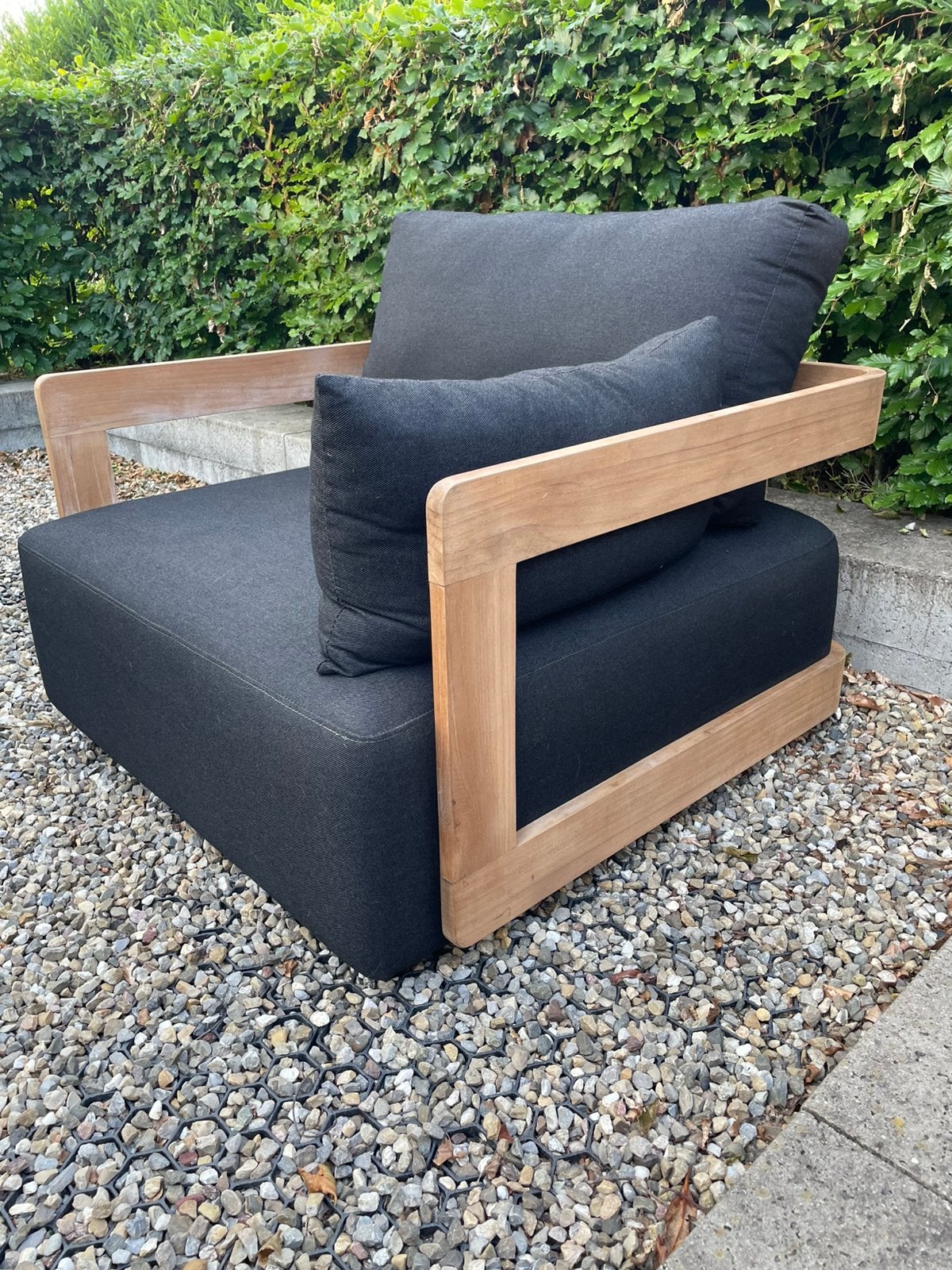 2 Gescova Rafa lounge chair teak loveseat tuinbank tuinstoel, Ophalen, Teakhout
