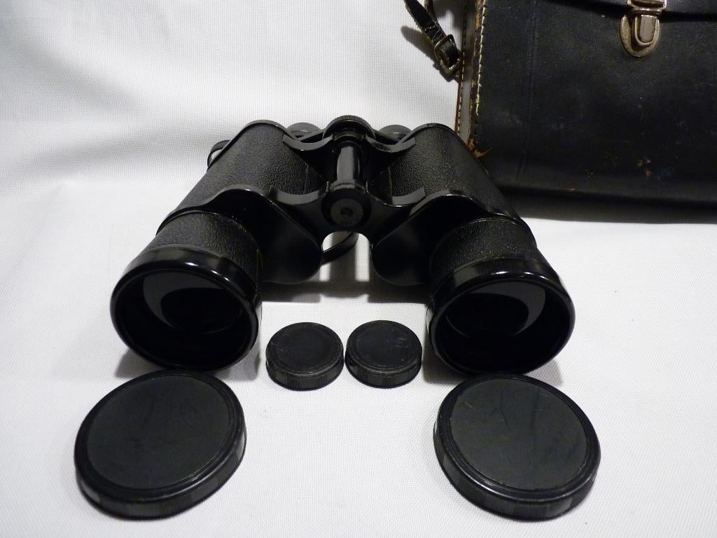Hunter Vollvergutet  7x50mm verrekijker, 4 doppen en tas, Gebruikt, Minder dan 8x, Met hoes of tas, Porro (met knik)