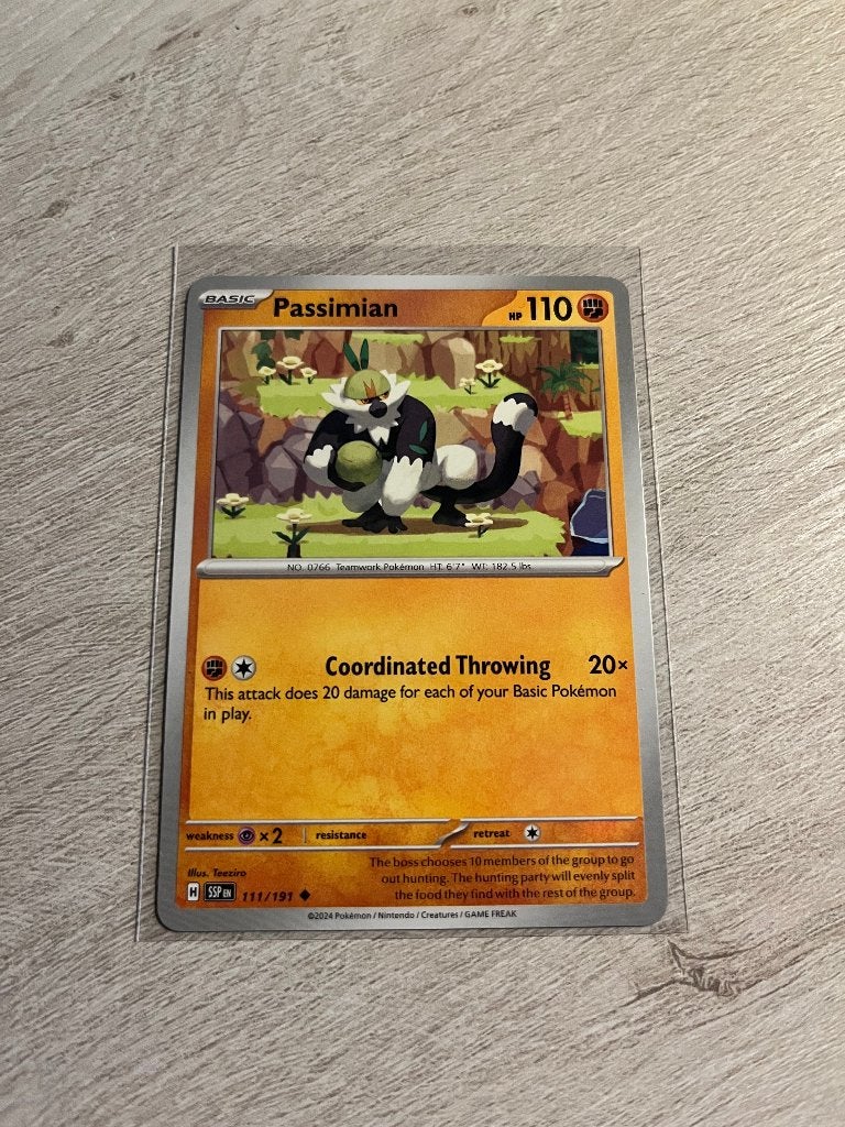Passimian 111/191 Surging Sparks - Pokémon Kaart, Ophalen of Verzenden, Nieuw, Losse kaart