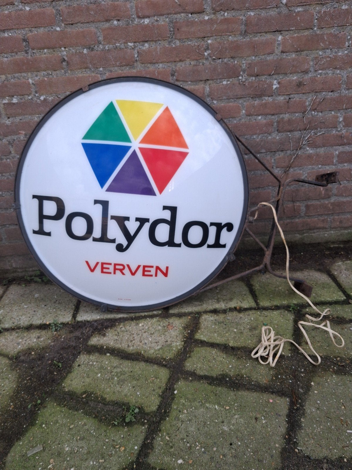 Prachtige Polydor  verven lichtbak  gevel reclame, Verzamelen, Ophalen, Zo goed als nieuw, Lichtbak of (neon) lamp
