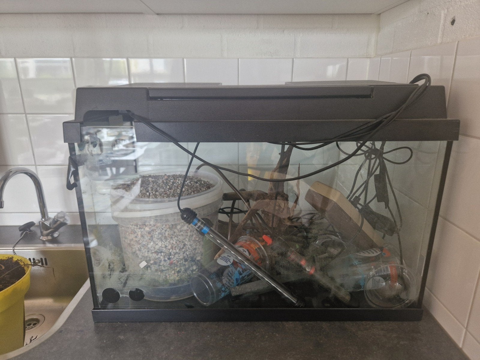 Aquarium, Dieren en Toebehoren, Vissen | Aquaria en Toebehoren, Ophalen, Inclusief toebehoren, Gebruikt, Leeg aquarium