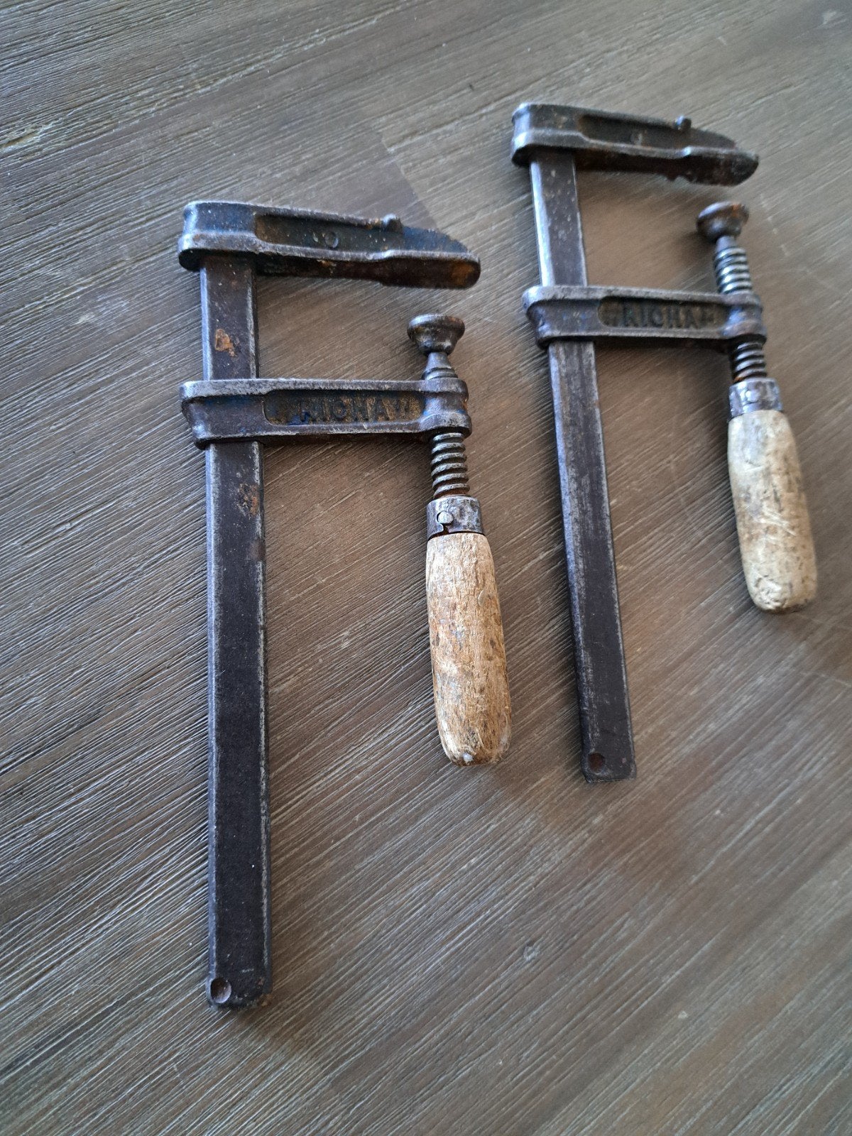 Set van 2 vintage lijmklemmen, Antiek en Kunst, Ophalen of Verzenden