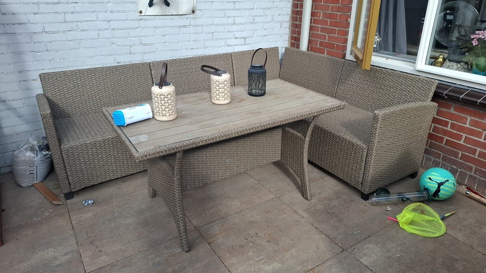 lounge set, Ophalen, Gebruikt, Wicker, Bank