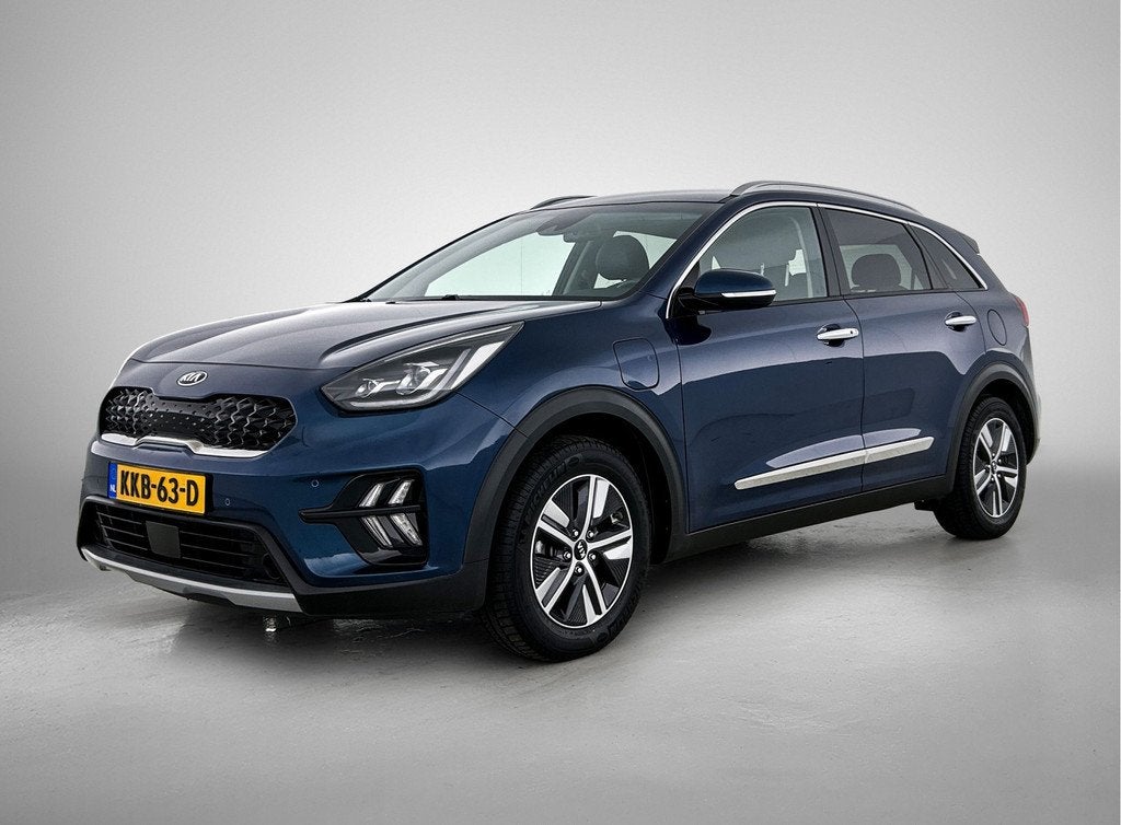 Kia Niro 1.6 GDi PHEV DynamicPlusLine | Stuur-/Stoelverwarmi, Auto's, Kia, 12 maanden, Gebruikt, Blauw, Leder