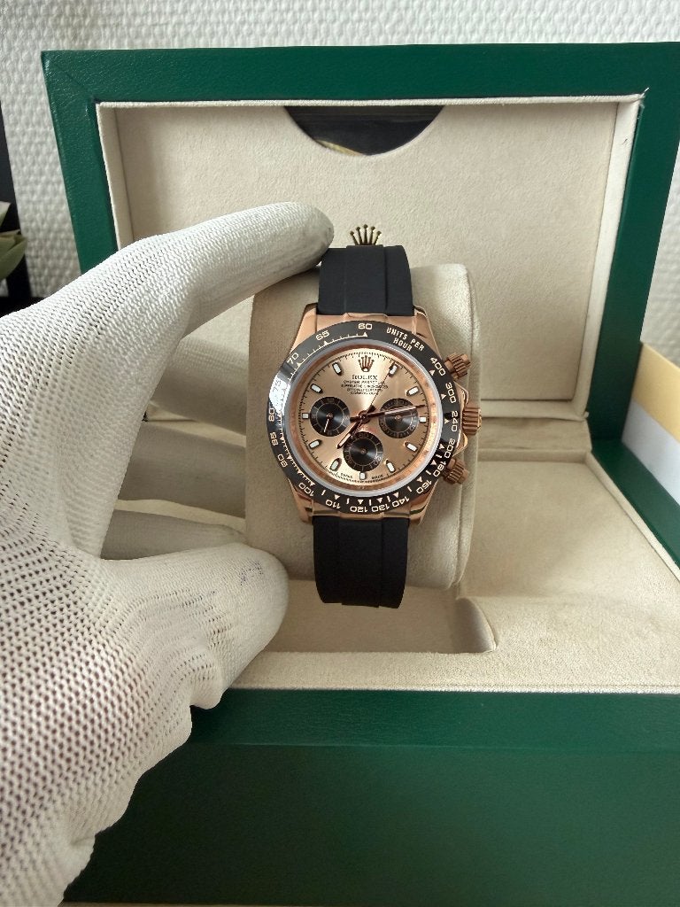Rolex Daytona Rose Gold 40MM Oysterflex, Polshorloge, Overige materialen, Nieuw, Ophalen of Verzenden