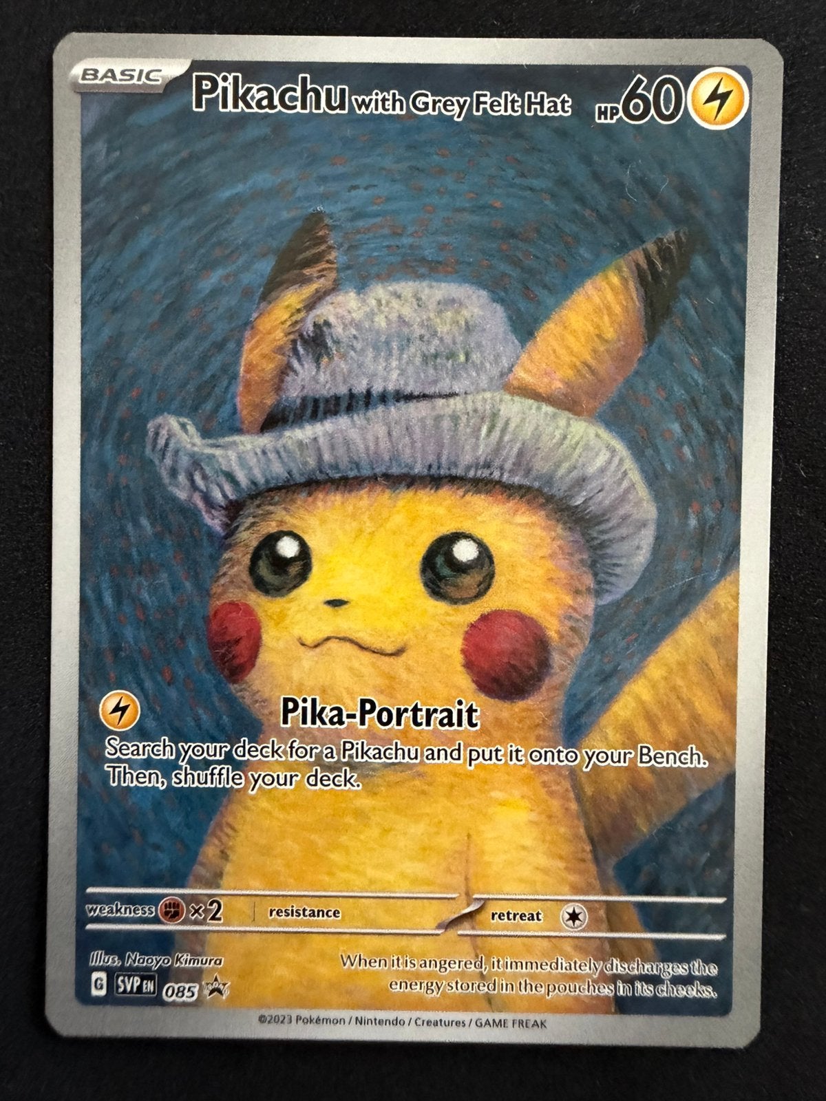 Pikachu van Gogh - Pokemon kaart, Ophalen of Verzenden, Zo goed als nieuw