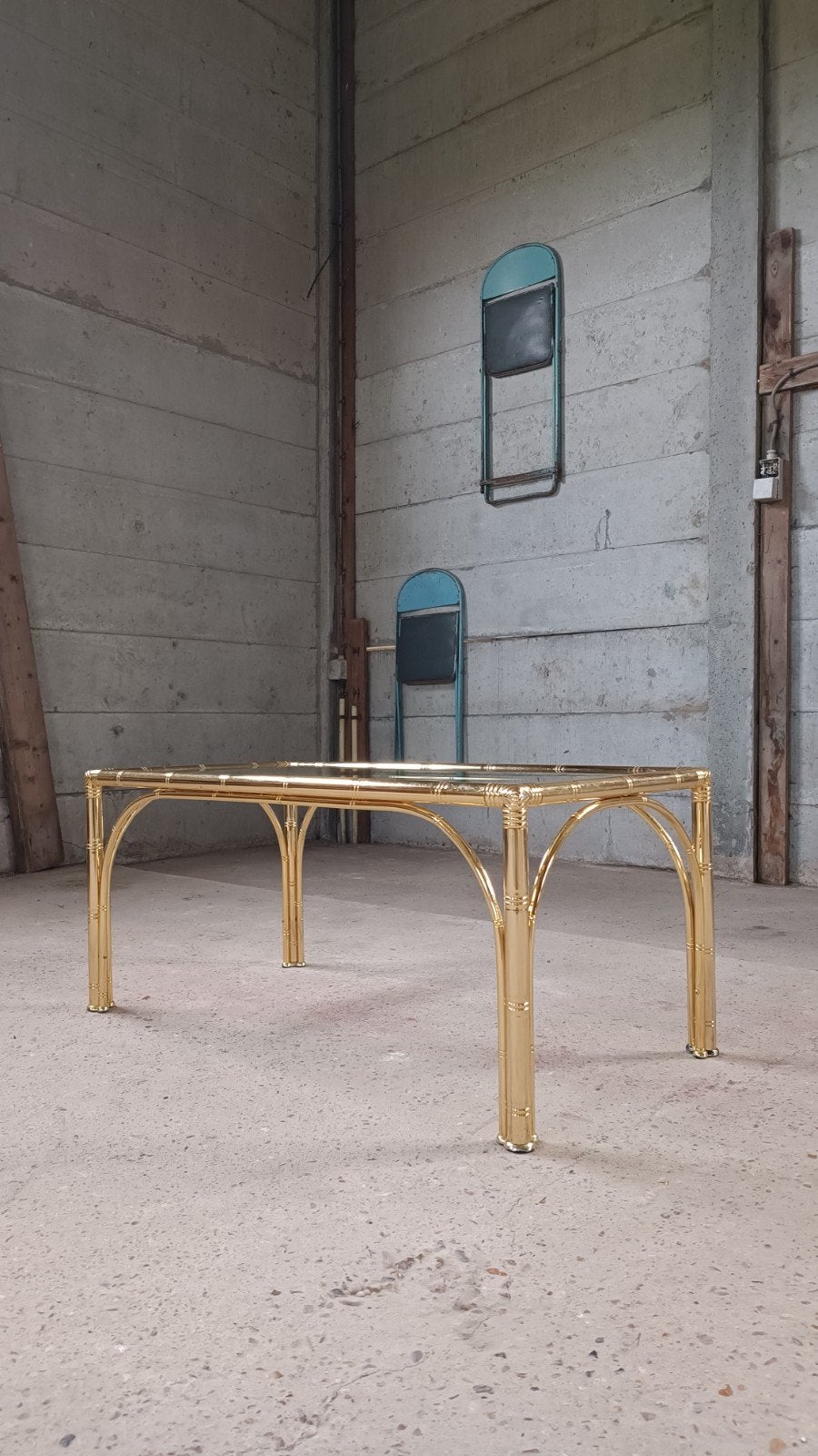 Faux Bamboo salontafel, Ophalen, Gebruikt, 100 tot 150 cm, 50 tot 100 cm