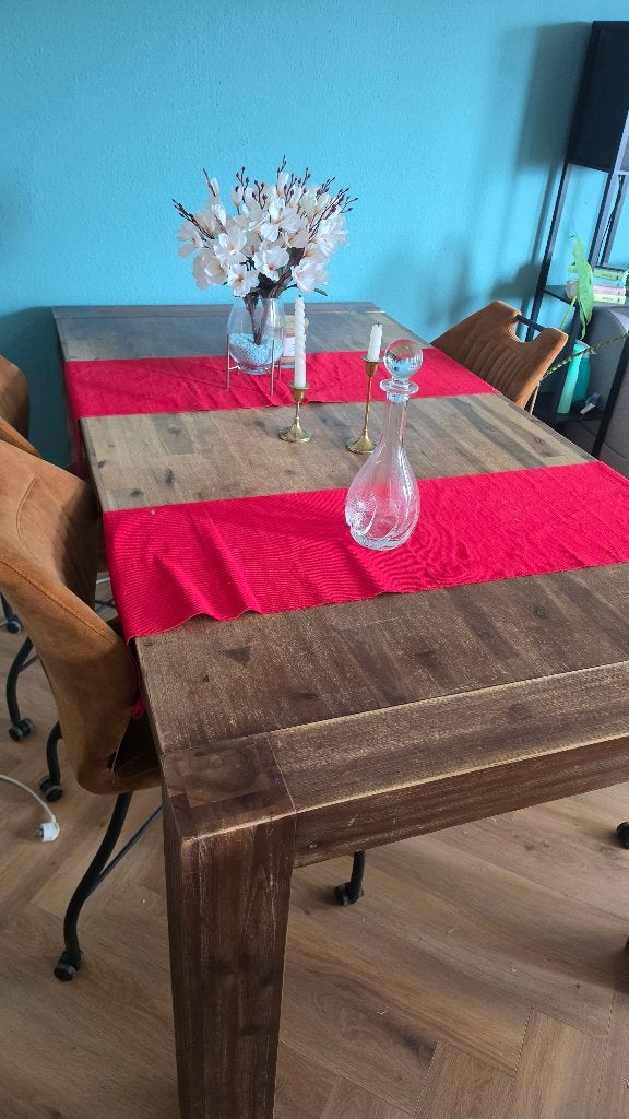 Eettafel, Huis en Inrichting, Tafels | Eettafels, Ophalen, Gebruikt, Eikenhout, 50 tot 100 cm