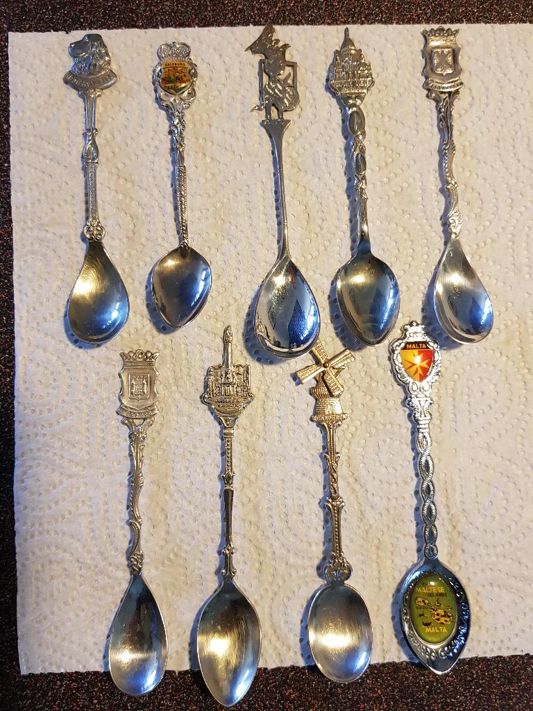 9 Vintage Lepeltjes, Antiek en Kunst, Antiek | Bestek, Ophalen of Verzenden