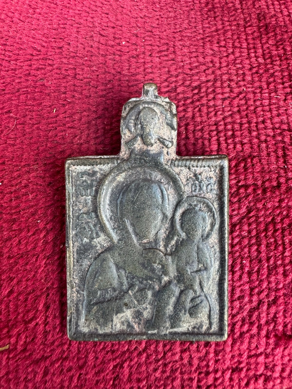 Antiek Russisch-Orthodox icoon, bodemvondst Oekraïne, Antiek en Kunst, Ophalen of Verzenden
