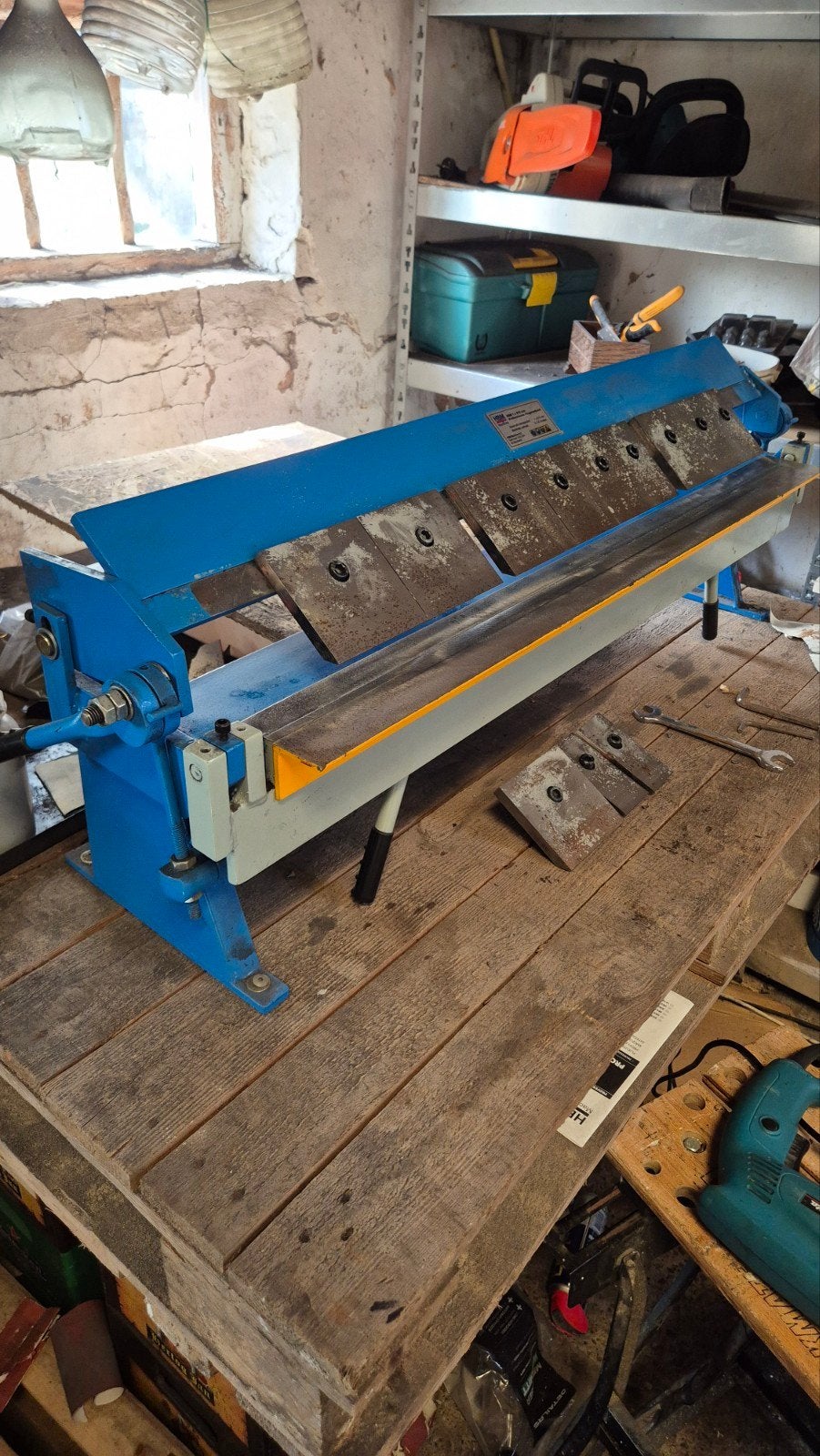 HBM 1 x 915mm Professionele Vingerzetbank, Doe-het-zelf en Verbouw, Gereedschap | Overige machines, Ophalen, Zo goed als nieuw