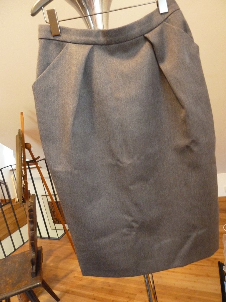 Dolce & Gabbana grijs wollen rok, koker model mt. 40 NL, nw., Maat 38/40 (M), Dolce & Gabbana, Verzenden, Nieuw