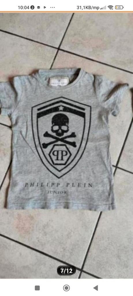 Philipp Plein en Muhamed Ali t-shirt maat 104-110, Ophalen of Verzenden, Zo goed als nieuw, Jongen of Meisje, Shirt of Longsleeve