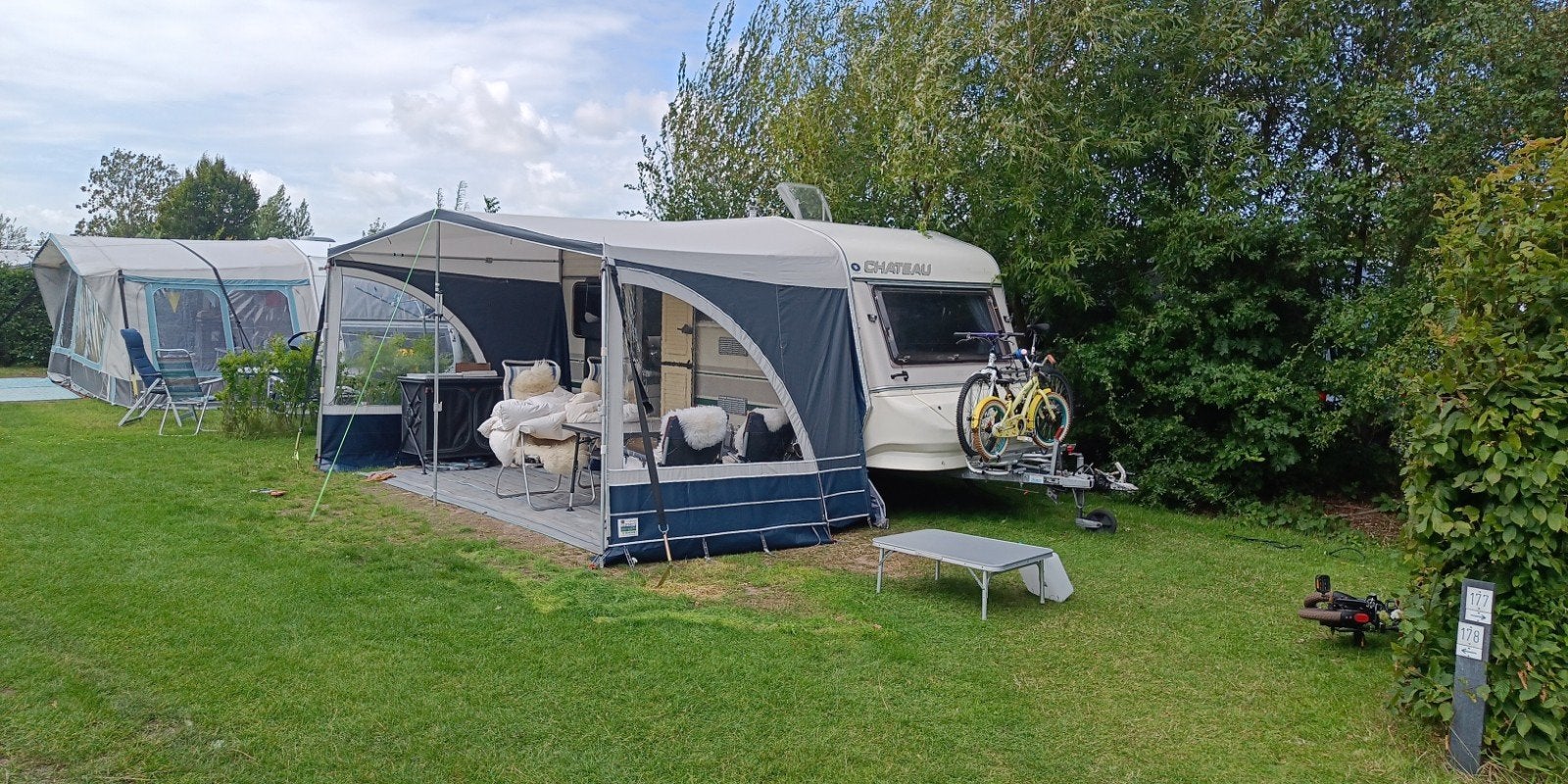 Hypercamp luifel caravan luifel omloop maat 9, Caravans en Kamperen, Ophalen, Zo goed als nieuw
