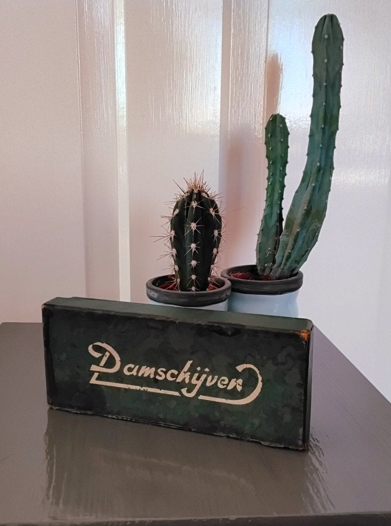Oud doosje damstenen - decoratief - doosje heeft geleefd ui, Ophalen of Verzenden