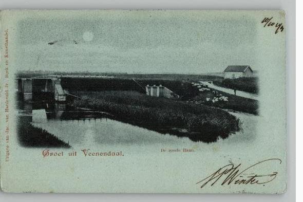 Veenendaal De Roode Haan  st 1901 SCHAARS, Verzamelen, Ansichtkaarten | Nederland, Gelopen, Utrecht, Voor 1920, Ophalen of Verzenden