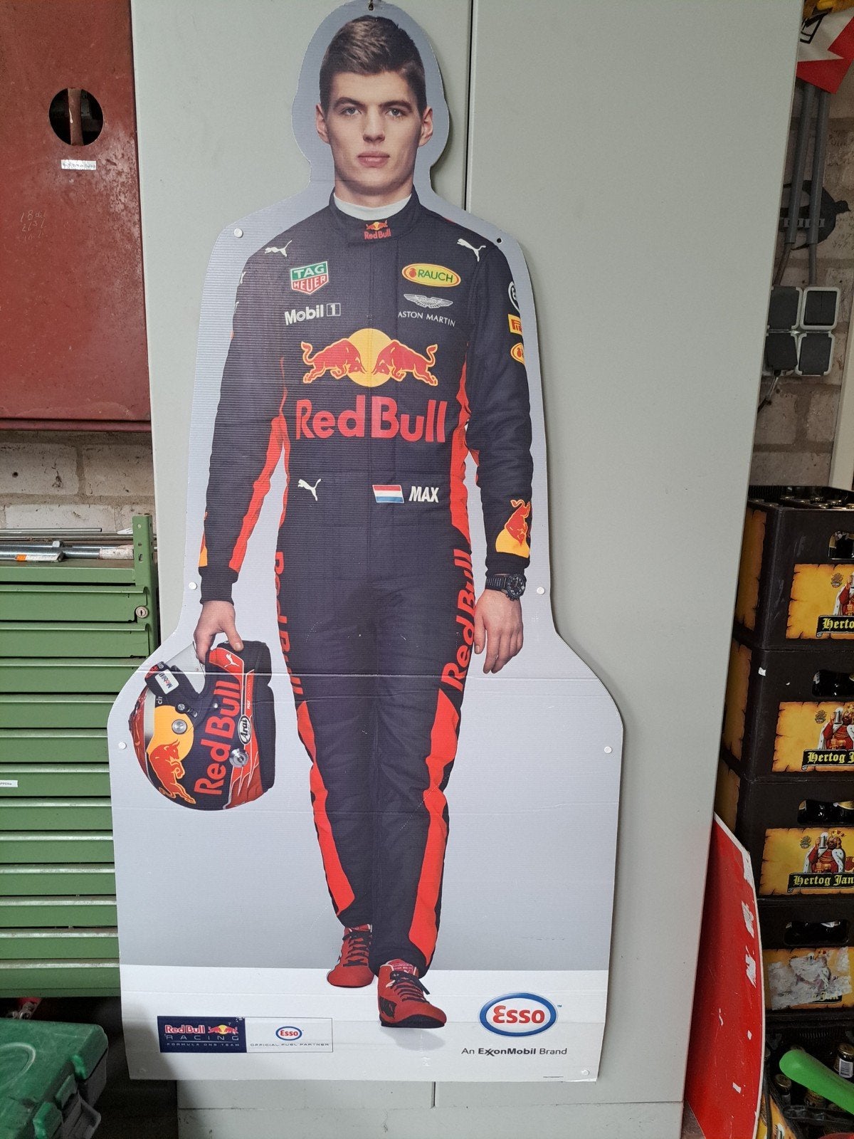 2x Levensgrote Max Verstappen Red Bull Plaat - 165 cm, Ophalen, Nieuw, Formule 1