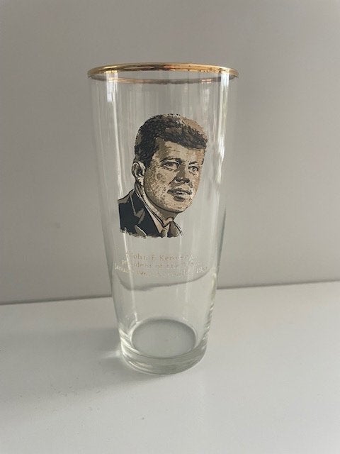 Herdenkings Glas voor President John F. Kennedy, Ophalen of Verzenden, Gebruikt, Overige typen
