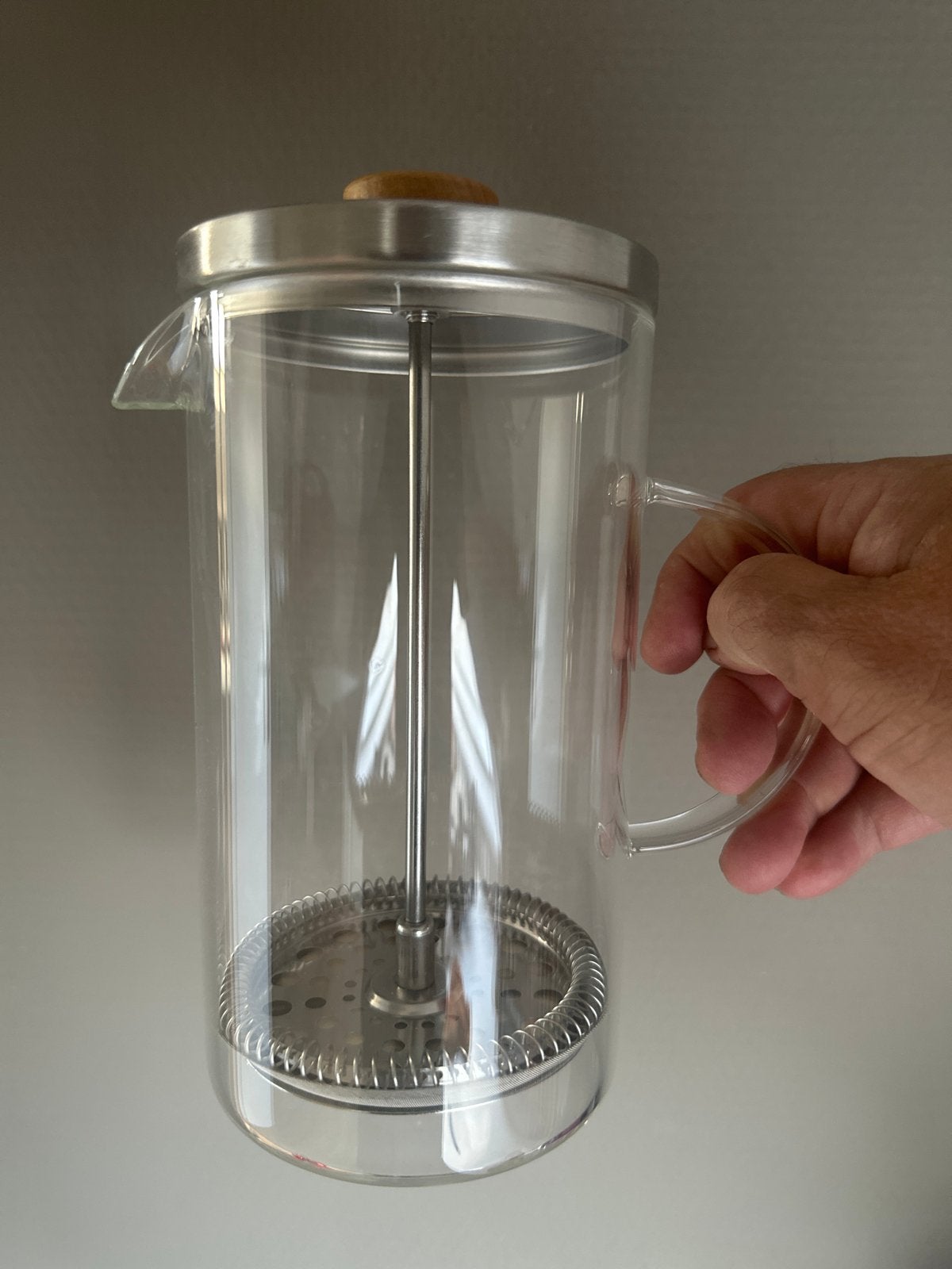 Glazen French Press Koffie- of Theemaker, Theepot/fluitketel, Ophalen of Verzenden, Zo goed als nieuw, Glas