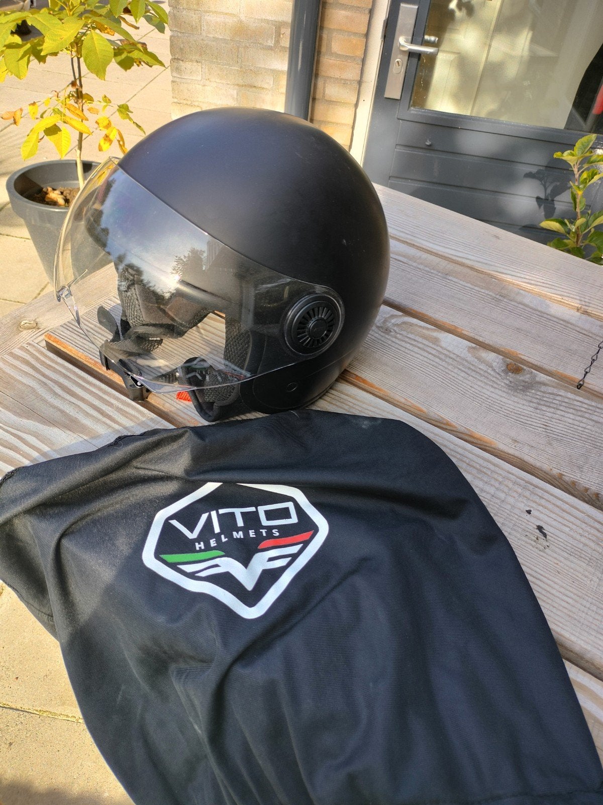 Vito Helmets Jethelm - Zwart, Maat M, Overige merken, XS, Dames, Tweedehands
