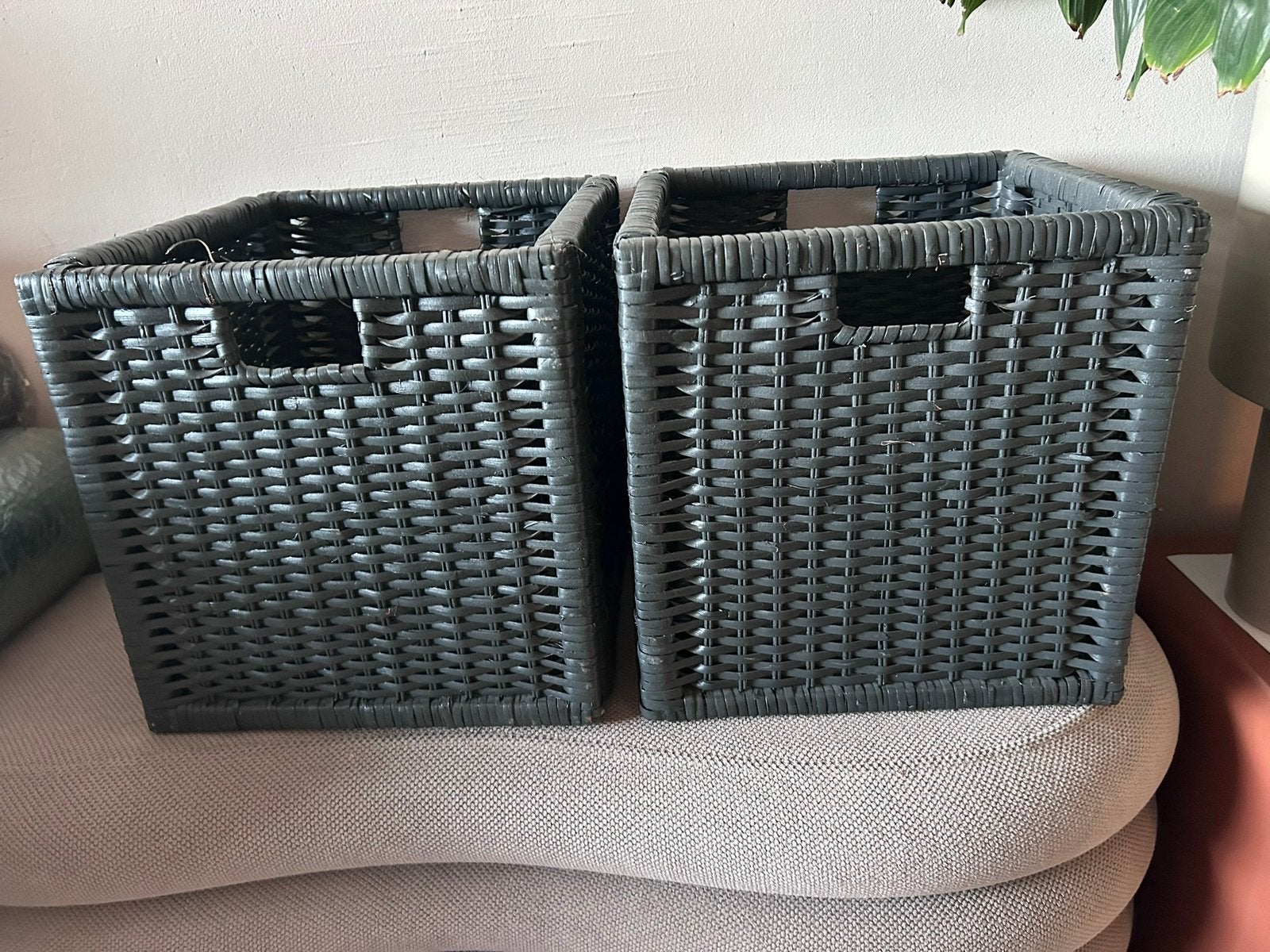 Ikea Branas opbergmanden - 2 stuks samen voor 10, Huis en Inrichting, Woonaccessoires | Schalen en Manden, Ophalen, Gebruikt, Vierkant