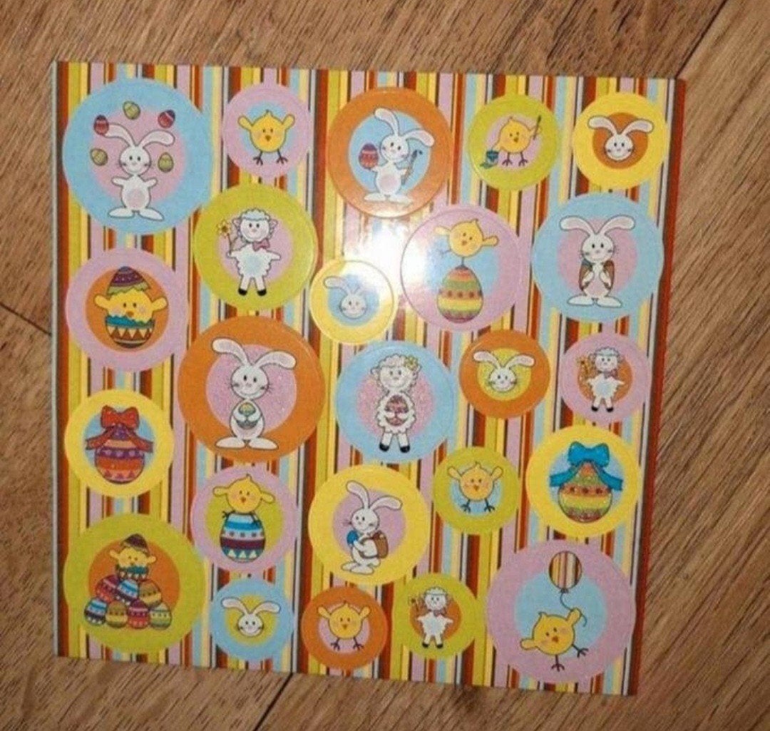 Leuke Paasstickers met Konijntjes en Kuikentjes, Verzamelen, Ophalen of Verzenden, Nieuw