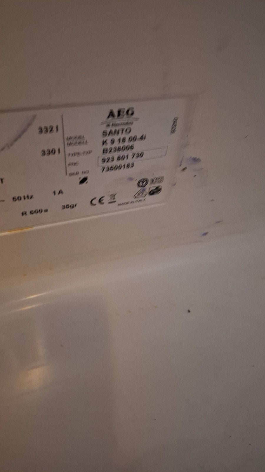 AEG Santo koelkast zonder vriesvak, Witgoed en Apparatuur, Koelkasten en IJskasten, 150 tot 200 liter, 60 cm of meer, Ophalen of Verzenden