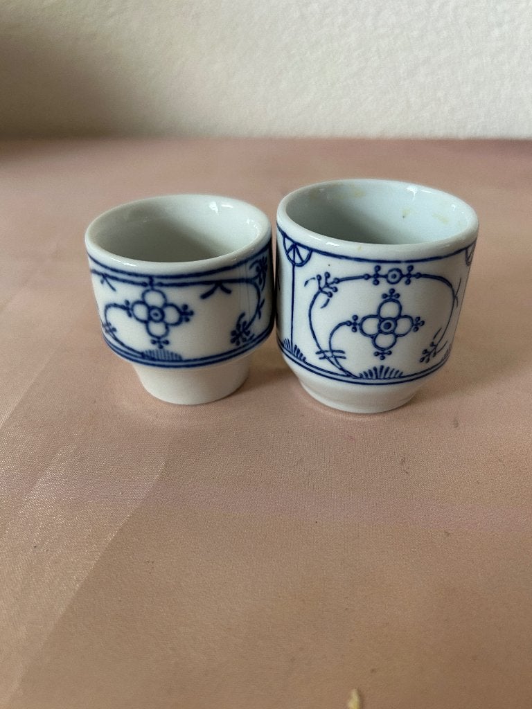2 vintage Winterling Blau Saks porseleinen eierdopjes, Ophalen of Verzenden