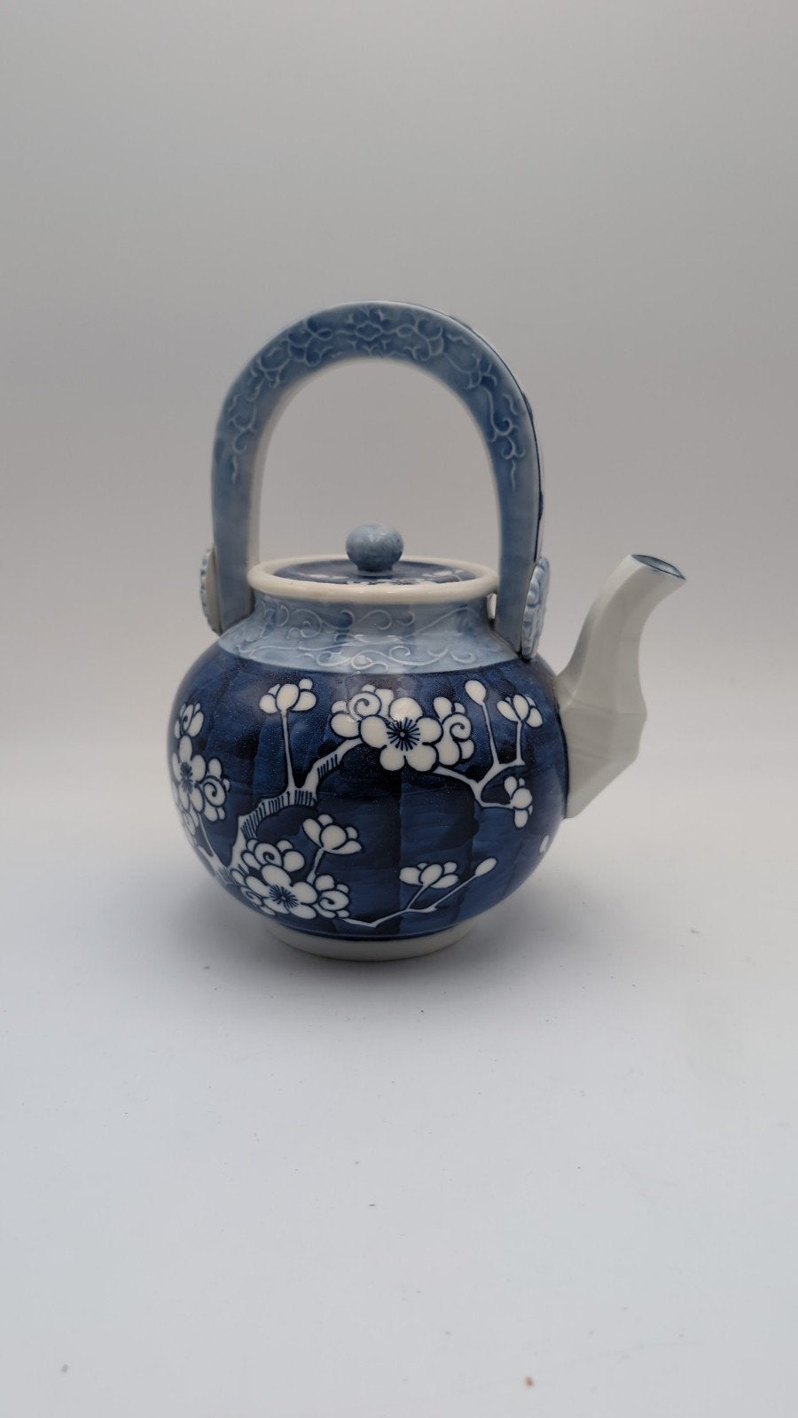 Vintage Japanse Ryūji theepot, handgeschilderd, Ophalen of Verzenden