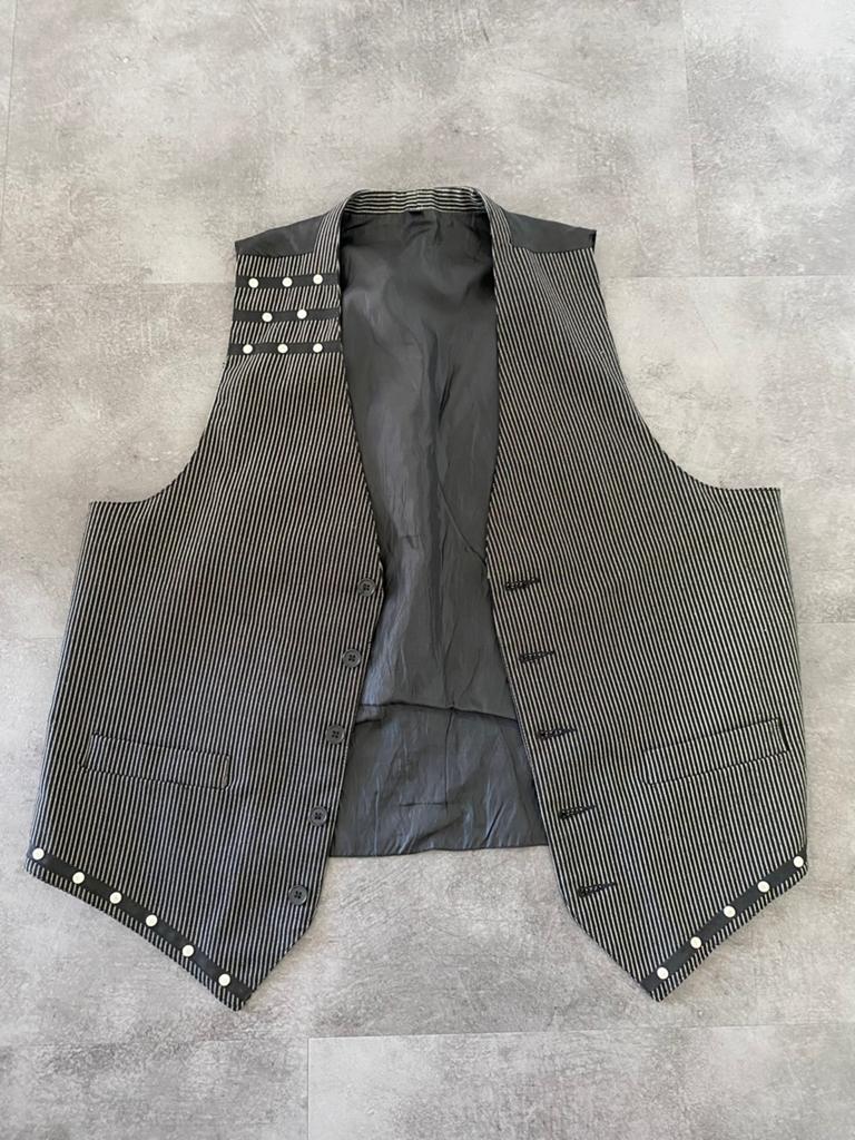 Gestreept gilet maat L/XL, Kleding | Heren, Kostuums en Colberts, Ophalen of Verzenden, Zo goed als nieuw, Maat 52/54 (L), Zwart