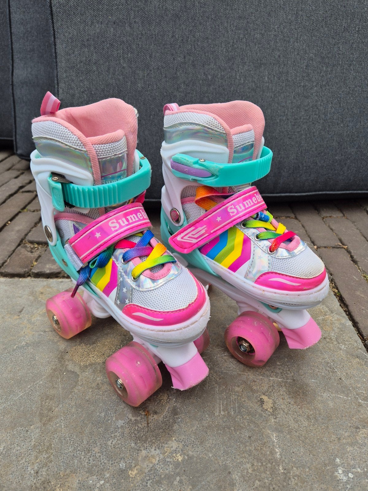 Meisjes rolschaatsen maat 31-34 verstelbaar, Ophalen, Verstelbaar, Gebruikt, Kinderen