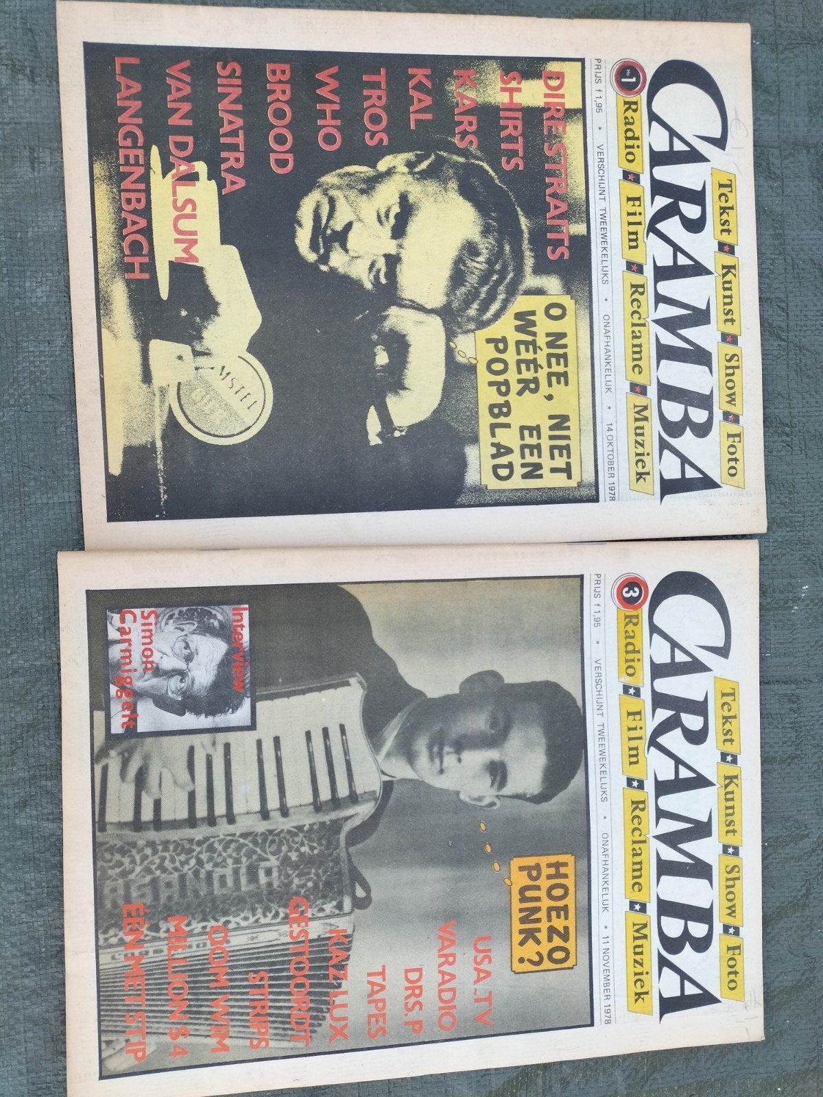 Caramba tijdschriften - Nummers 1 en 3 uit 1978, Boeken, Ophalen of Verzenden, Gelezen, Muziek, Film of Tv