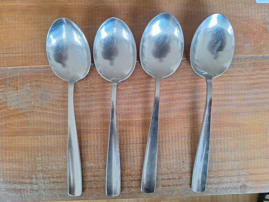 4 lepels lang 23cm Gense 18-8 stainless steel, Los bestek, Ophalen of Verzenden, Zo goed als nieuw, Rvs of Chroom