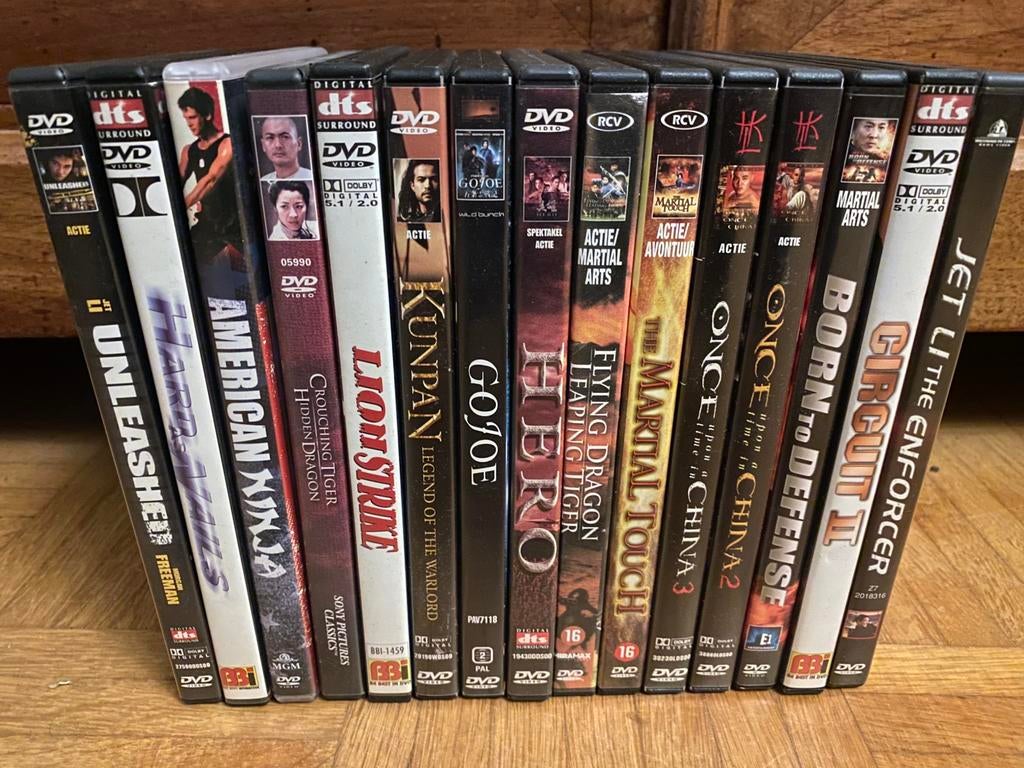 Set van 15 Martial Arts films, Vanaf 16 jaar, Ophalen of Verzenden, Zo goed als nieuw, Martial Arts
