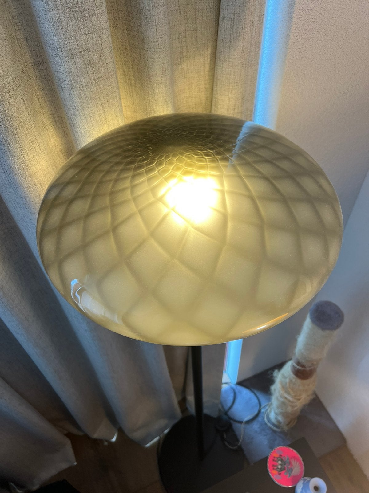 Italian handblown crystal floor lamp, Ophalen, Zo goed als nieuw, Minder dan 100 cm