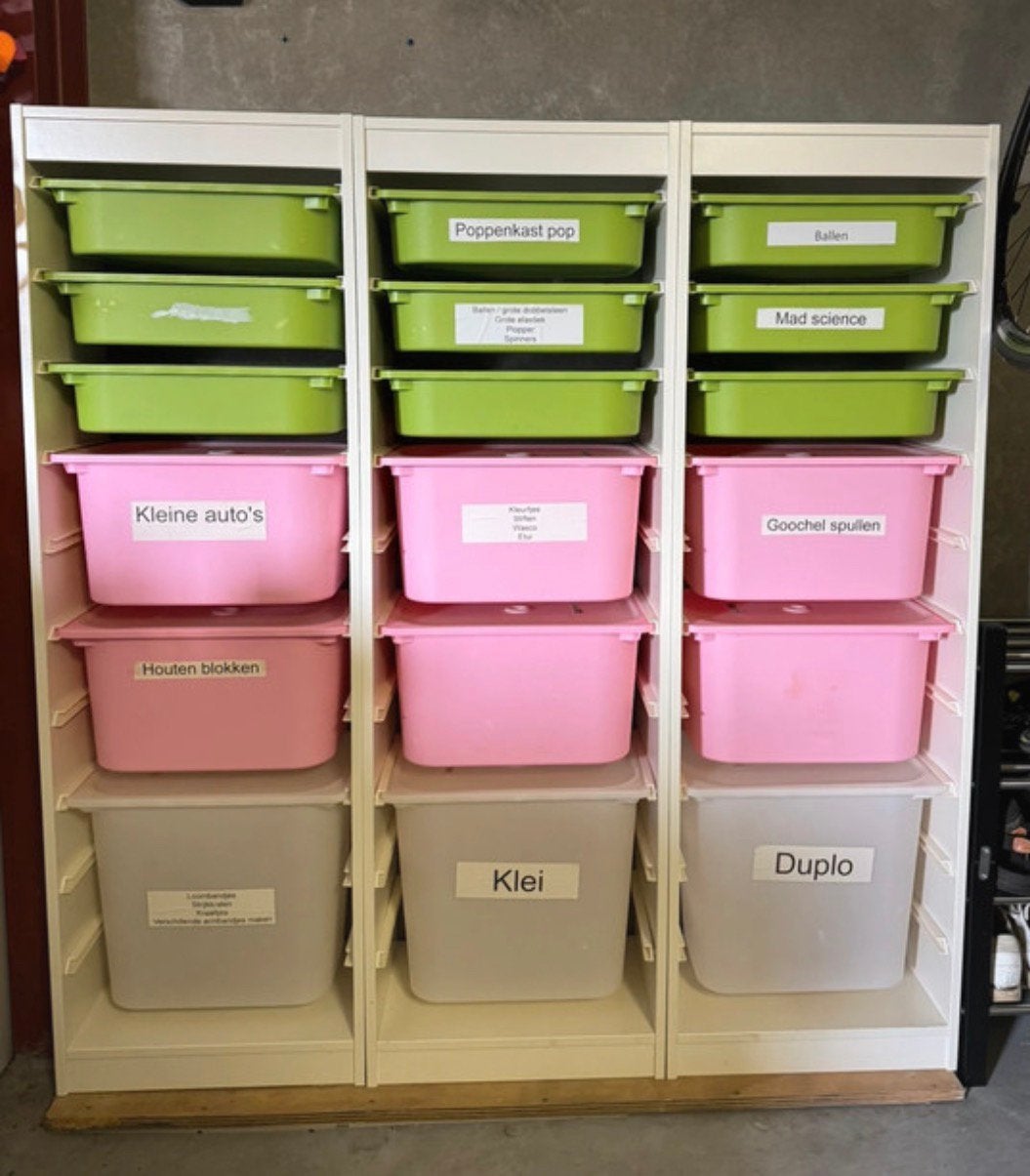 Ophalen opbergkast ikea trofast inclusief bakken met deksels, Ophalen, 5 laden of meer, Zo goed als nieuw, Minder dan 100 cm