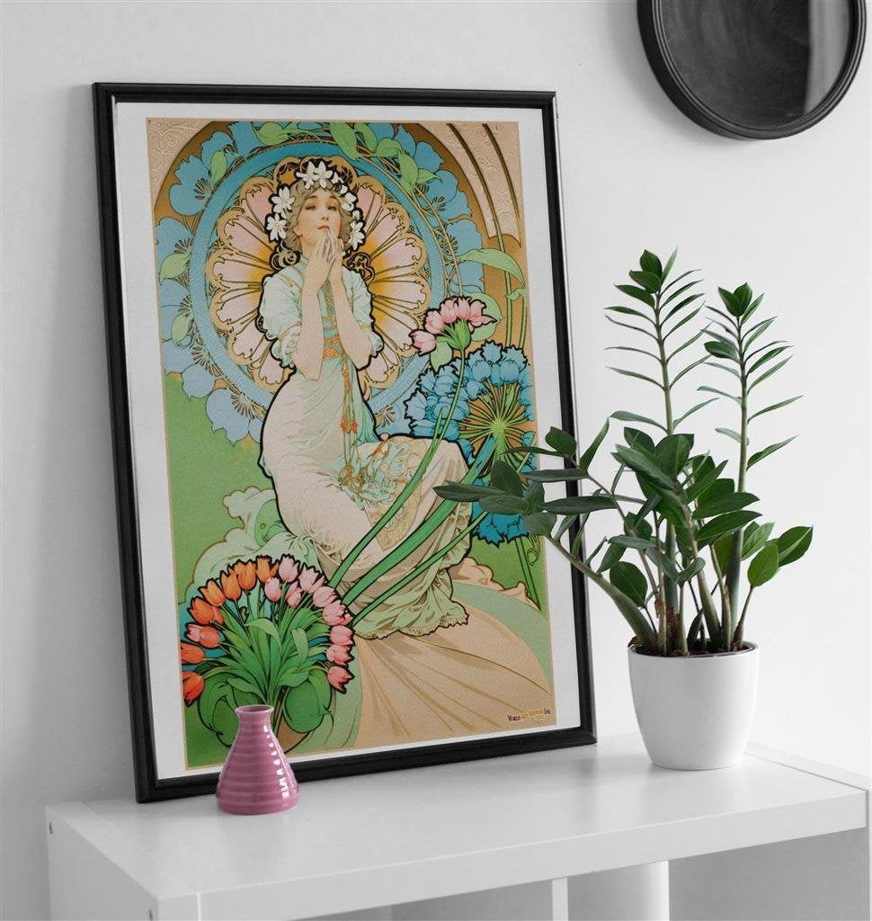 40x60cm Unieke Alphonse Mucha World Art Nouveau Affiche, Verzenden