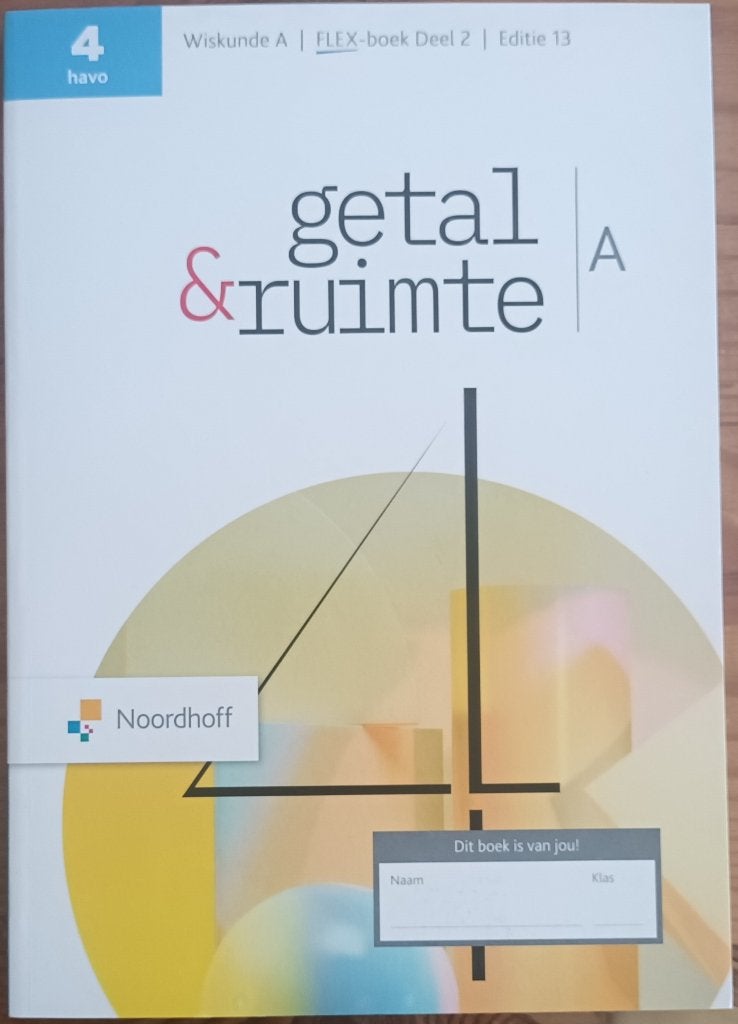 Getal & ruimte A - Wiskunde A - FLEX- boek Deel 2 HAVO 4, Boeken, Schoolboeken, Wiskunde A, Noordhoff, Ophalen of Verzenden, HAVO