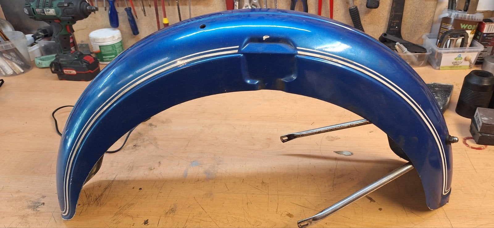 hoog spatbord blauw en origineel eiglans, Motoren, Ophalen