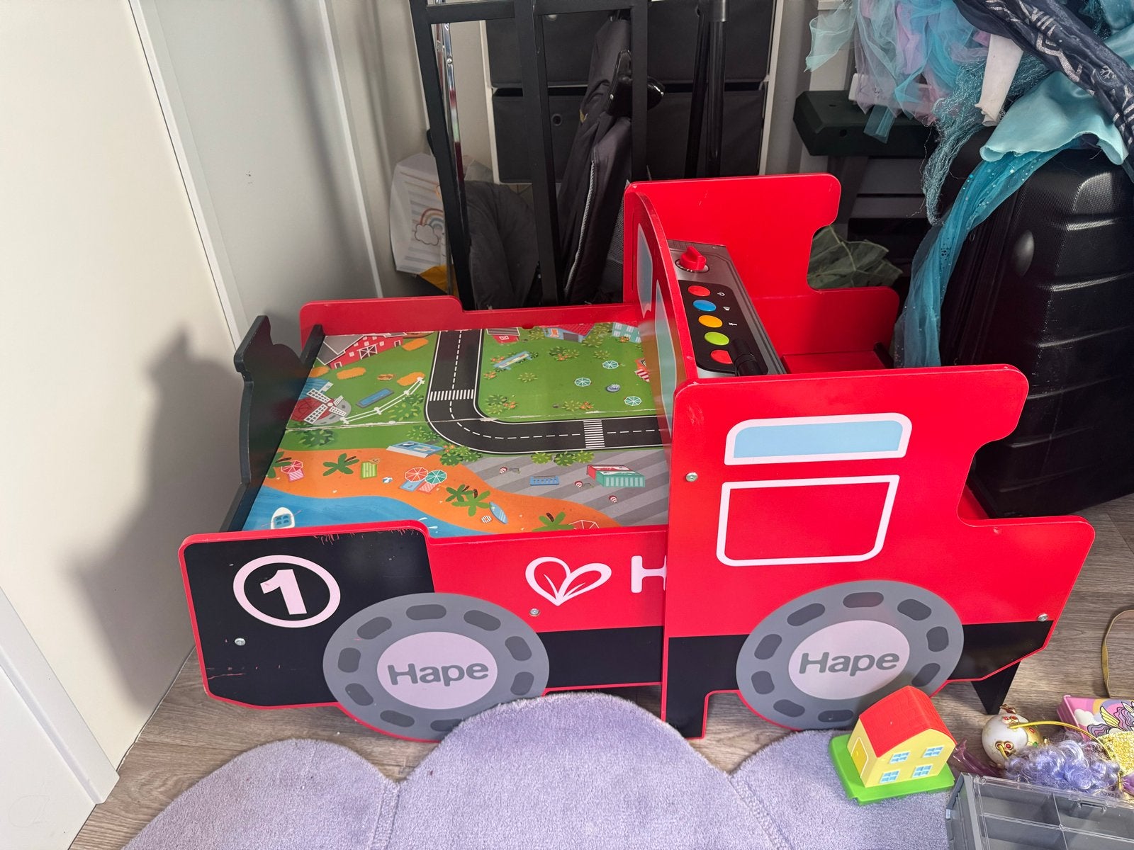 Hape houten speelterein werkende knopjes, Ophalen, Gebruikt