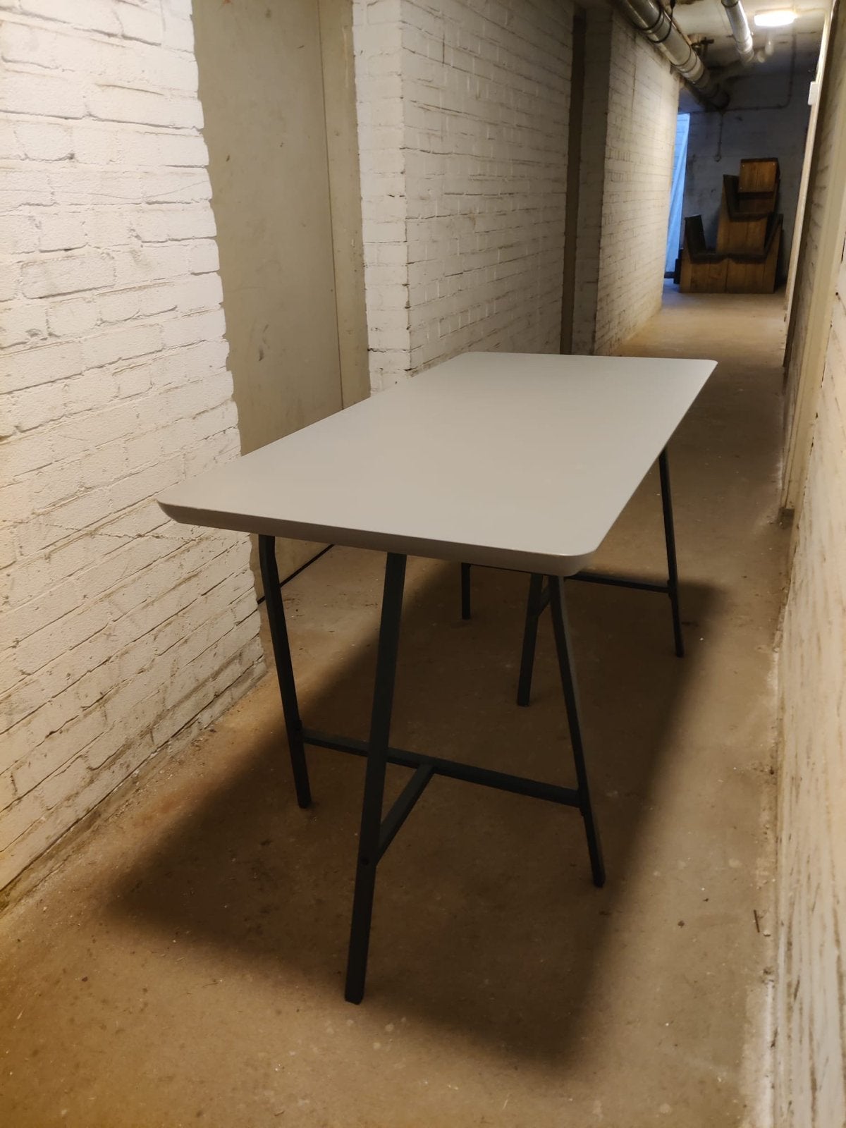 IKEA AMLIDEN Bureablad met schragen - 120x60 cm, Ophalen, Gebruikt