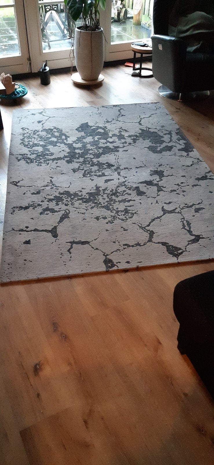 Mart Visser Rechthoekig Grijs Zwart Gemeleerd Vloerkleed, Huis en Inrichting, Ophalen, Gebruikt, 150 tot 200 cm, 200 cm of meer