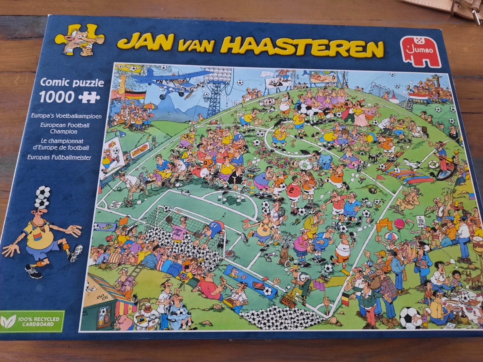 Jan van Haasteren puzzel 1000 stukjes Europa voetbalkampioen, Ophalen, 500 t/m 1500 stukjes, Zo goed als nieuw, Legpuzzel