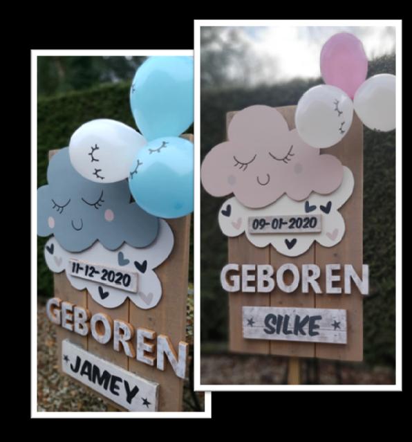 geboortebord Silke, Kinderen en Baby's, Kraamcadeaus en Geboorteborden, Ophalen, Nieuw