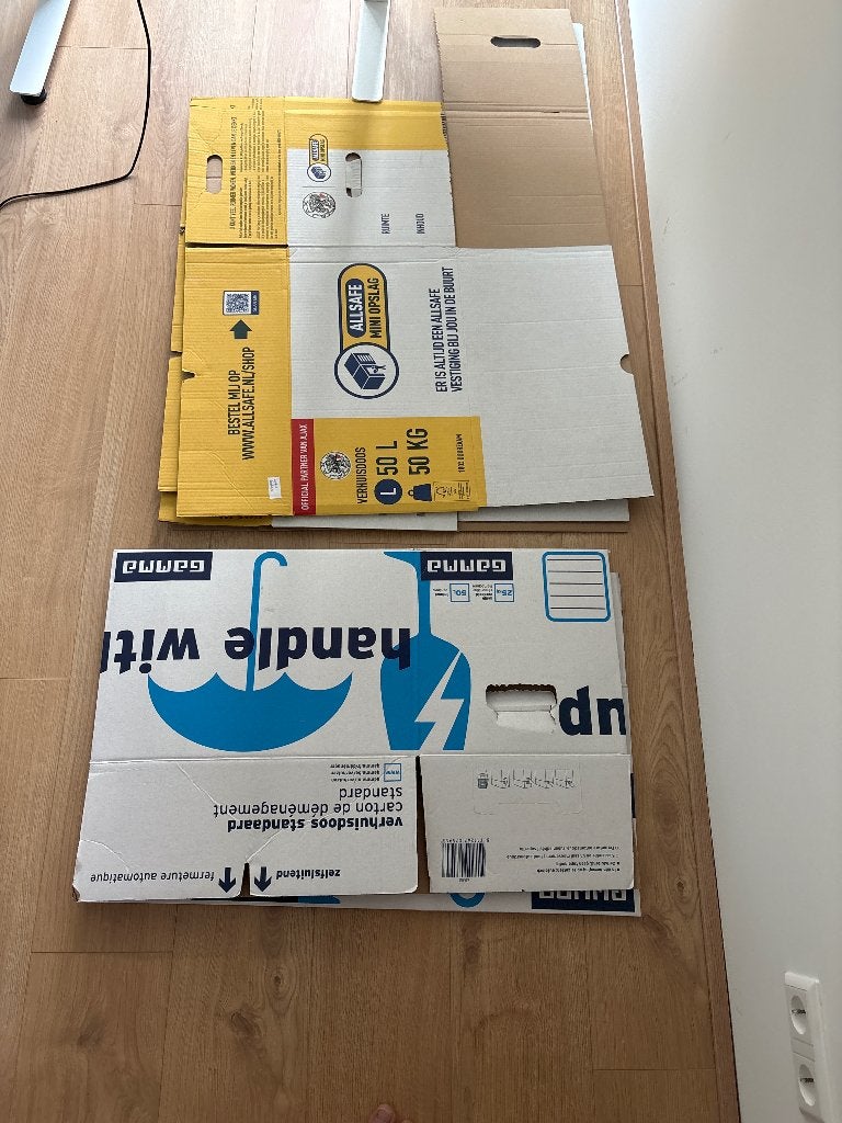 Verhuisdozen 5 stuks, Ophalen, Doos, 40 tot 60 cm, 50 tot 75 cm