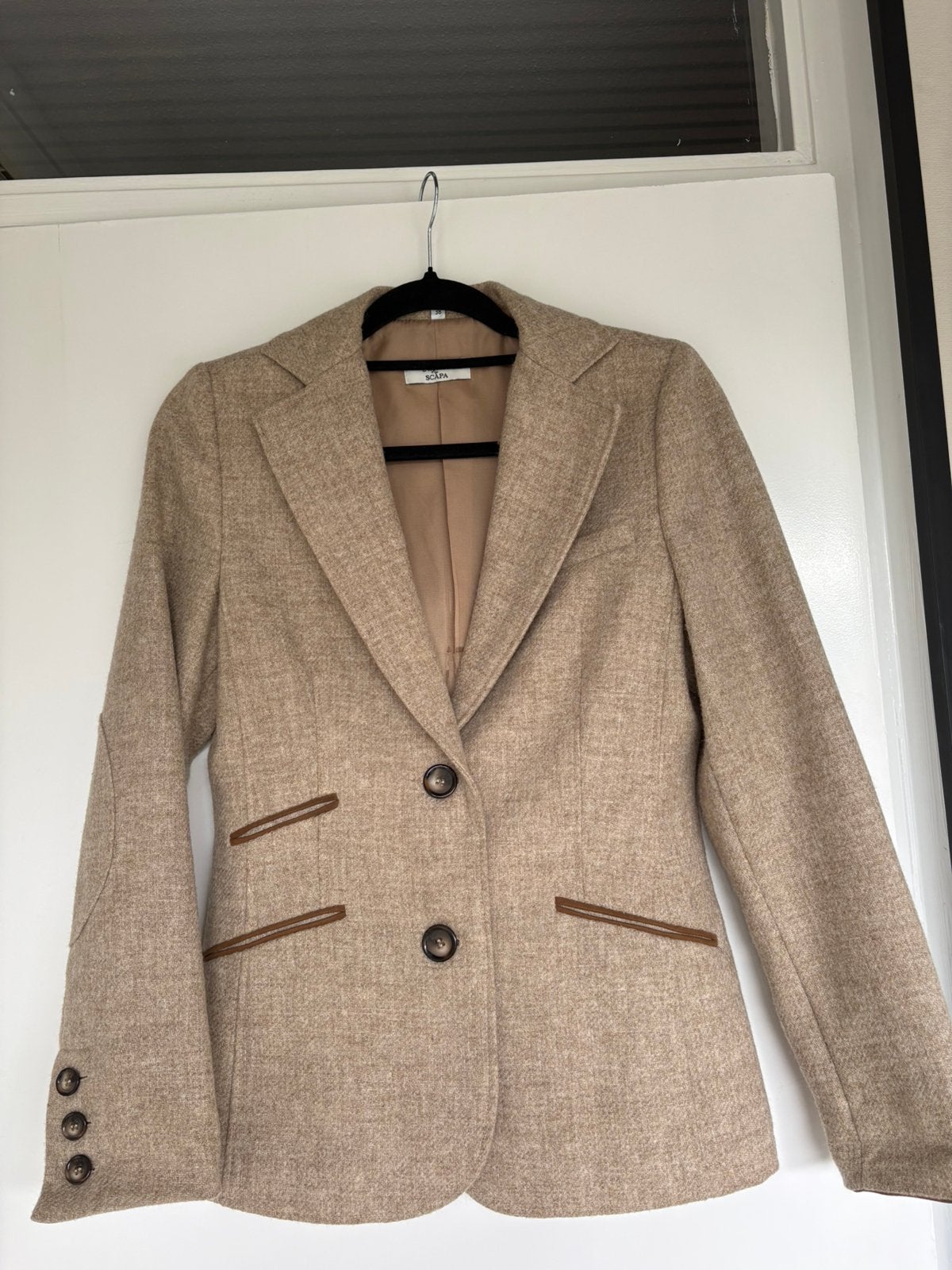 Scapa blazer, Maat 38/40 (M), Kostuum of Pak, Beige, Ophalen of Verzenden