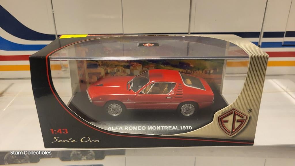 EG Models Alfa Romeo Montreal Red - 1970, Hobby en Vrije tijd, Modelauto's | 1:43, Overige merken, Auto, Ophalen of Verzenden