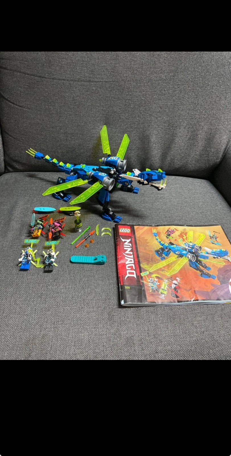 Lego Ninjago set 71711 Jay's Cyber Dragon, Gebruikt, Lego, Ophalen of Verzenden, Complete set