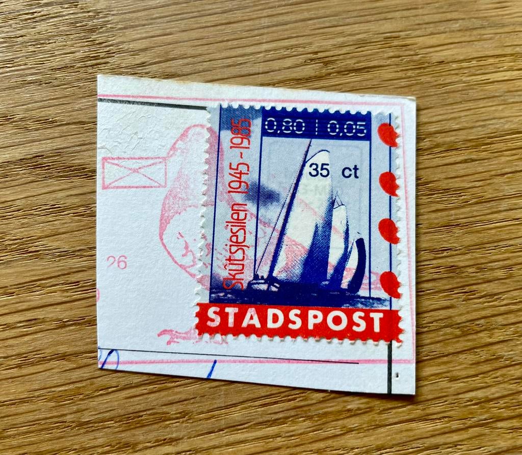 Postzegel Stadspost Skûtsjesilen, Verzenden, Na 1940, Gestempeld