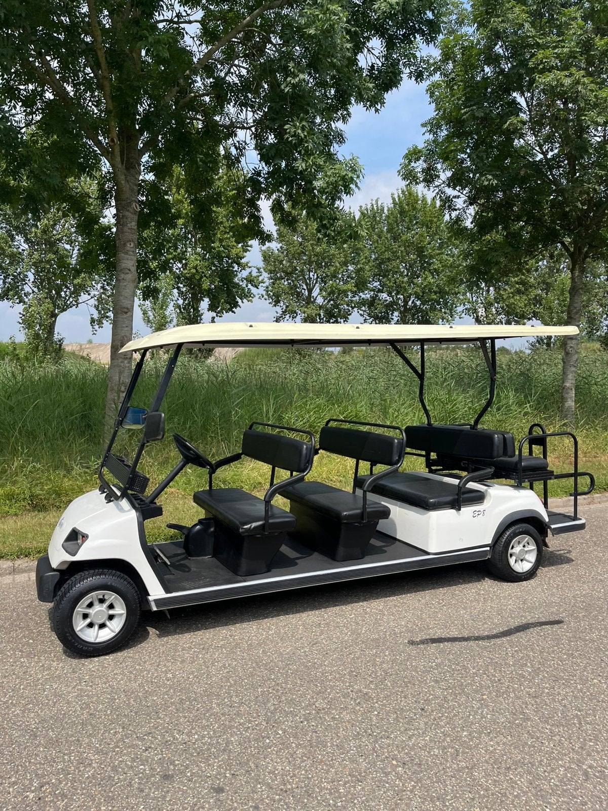 Electrische golfkar 8 of 6 persoons prachtige conditie, Ophalen, Zo goed als nieuw, Golfkar